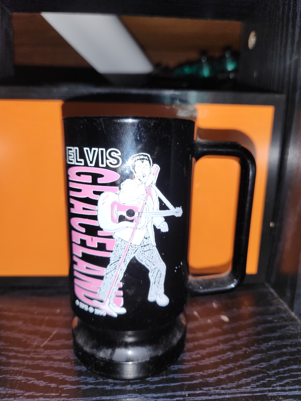 Elvis Presley Graceland Black & Pink Souvenir Mug